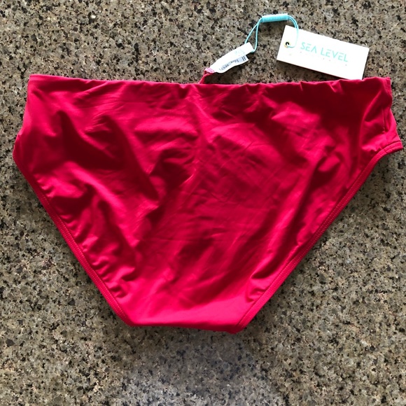 NWT Eco Essentials Mid Bikini Pant- Red - Picture 6 of 7